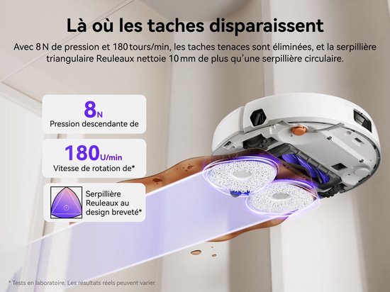 NARWAL – Freo X10 Pro – Robot aspirateur et laveur – 11 000 Pa – Nettoyage automatique