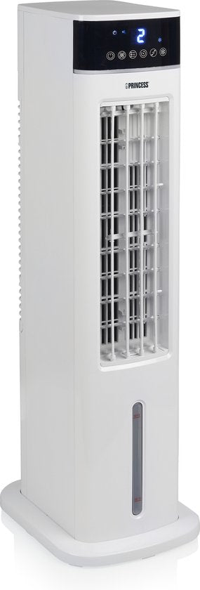 Climatiseur Princess Smart avec application et télécommande – Climatiseur sans tuyau – Réservoir d'eau de 3,5 L – Ventilateur oscillant avec fonction rafraîchissante – Rafraîchisseur d'air portable pour chambre, salon, bureau – Blanc – Économe en énergie