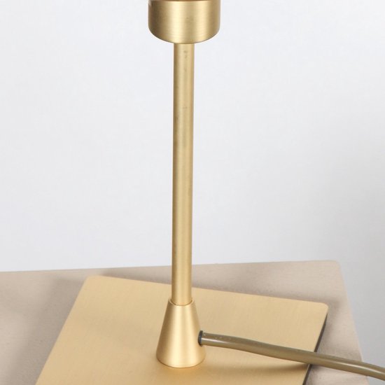 Lampe de table Ancilla 3102ME, style classique, laiton, douille E14, allumage/extinction par effleurement, avec verre et métal, pour l'intérieur - Steinhauer