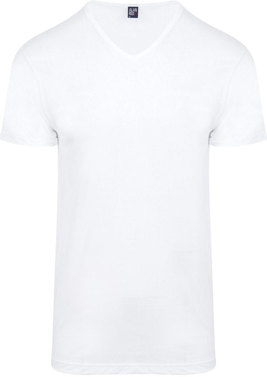 Alan Red - Lot de 3 t-shirts Vermont à col en V, blancs - Homme - Taille XL - Coupe classique
