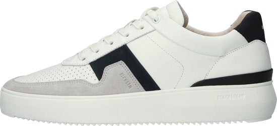 Blackstone MARBLE COLTON - DG513 Blanc Bleu foncé - Baskets basses - Homme - Blanc - Pointure : 43