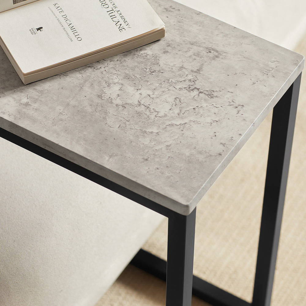 SoBuy FBT44-HG Table d'appoint - Support métal - 30x60x40 cm -Gris