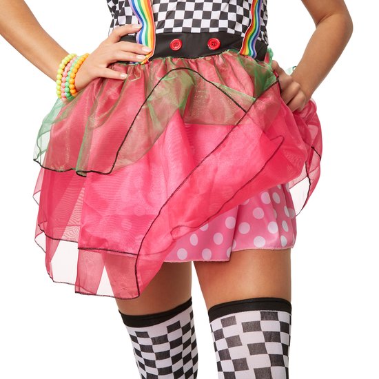 dressforfun - Costume femme clown fluo XL - déguisement costume halloween tenue de soirée carnaval costume carnaval tenue de soirée - 301680