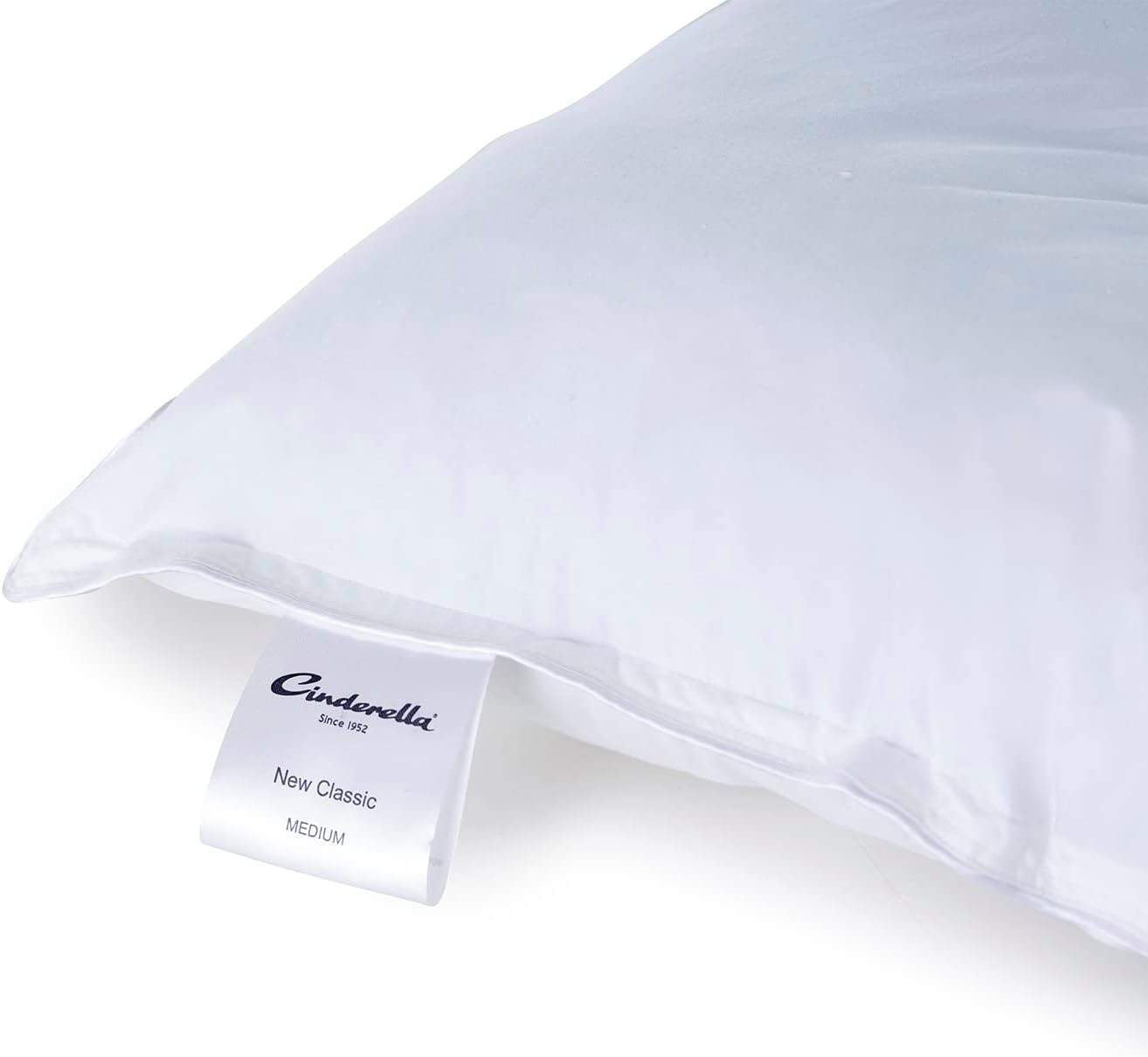 Oreiller de nuit Cinderella - 60x70 cm - Anti-allergique - Idéal pour les dormeurs sur le dos, sur le côté et sur le ventre - Medium - blanc