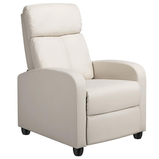 Fauteuil de relaxation Yaheetech - Noir - Cuir PU - Réglable - 120 kg - Avec repose-pieds