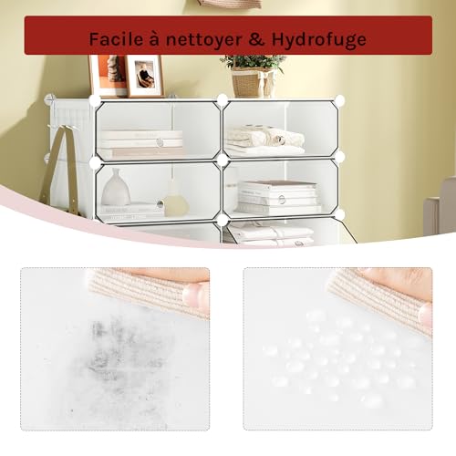 Woltu Shoe Cabinet with 10 Compartments White 40 x 30 x 170 cm