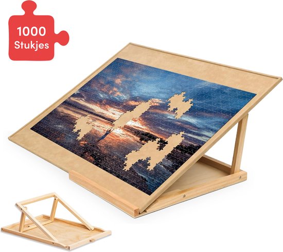 Diydash Plaque de puzzle réglable - Pour 1000 pièces - Puzzle - Table - Dossier - Mat - Tableau - Etagère - Tapis - Tiroirs - Plateaux de tri - Valise