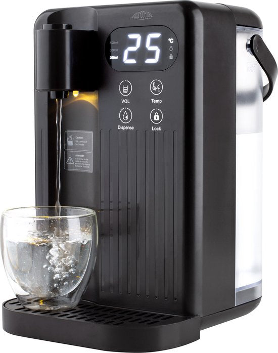 Distributeur d'eau chaude - Nimma - 3L - 2000W - 200/350/500 ml - Bouilloire instantanée - Noir