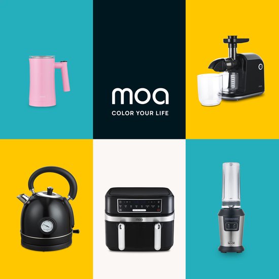 MOA Mousseur à lait électrique - 3 en 1 - Mousseur à lait pratique - 330 ML - Pour Cappuccino - Fouet à lait - Rose