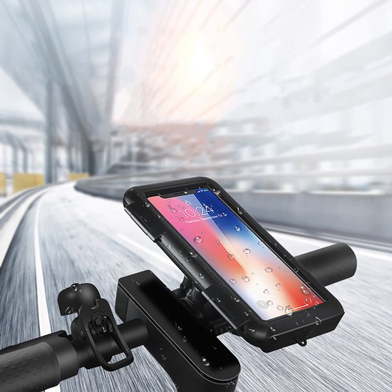 Fuegobird Bicycle Mobile Phone Holder Waterproof Support Universal Gps Bicycle Mobile Phone Holder -Anti Shock &360 degree rotatable - noir