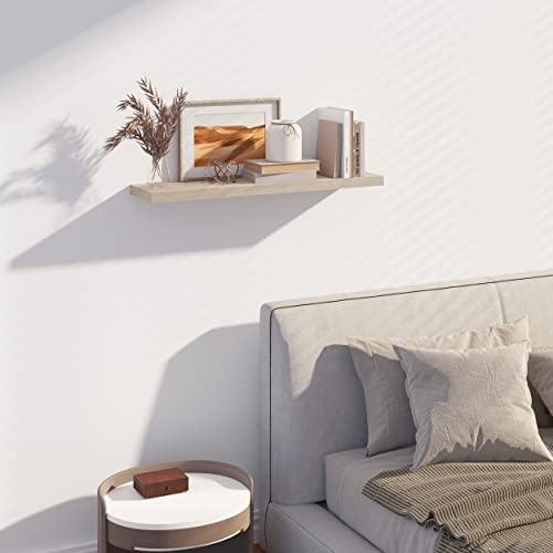 Eugad Wall Shelf 0079QJ - Etagère murale flottante robuste - Chêne Sonoma - 25 cm