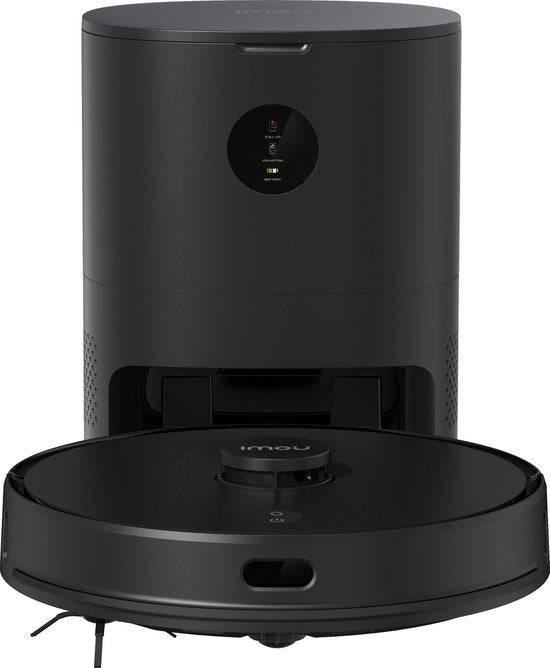 Imou RV1 Pro Max - Aspirateur robot avec station de recharge et fonction balayage - Entrée ultra rapide grâce au capteur LIDAR - Plan de stockage sur 3 étages - Vidange automatique - Puissance d'aspiration de 6000 Pa - Nettoyage continu pendant 180 minute