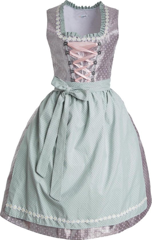 Dressforfun Midi-Dirndl Oberammergau modèle 2 XXL - déguisement costume halloween déguisement fête de carnaval déguisement fête de carnaval - 304629