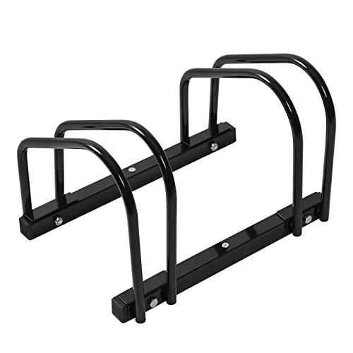 Woltu Porte-vélos pour 2 vélos Métal noir - Fixation au sol et au mur