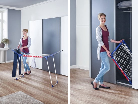 Leifheit étendoir à linge Pegasus 150 solid slim - 15 m de longueur de séchage