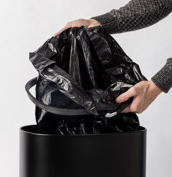 Poubelle à capteur - 50 L - Fermeture en douceur - Sans traces de doigts - Choix hygiénique - Noir
