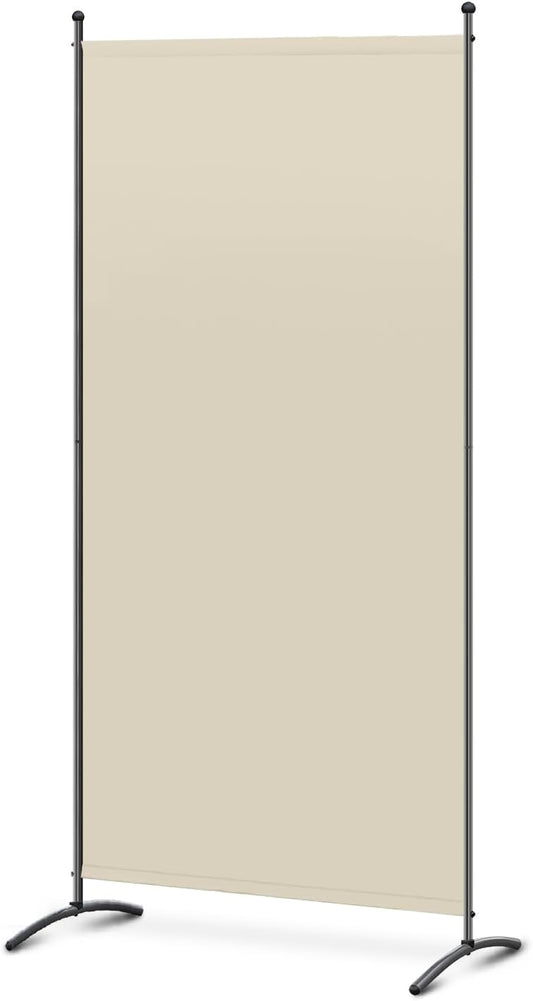 Angel Living Paravent - 1 pièce - 80x180 cm - Pliable - Acier & 160 g/m² Polyester - Séparation de pièce & Protection de la vie privée - Beige