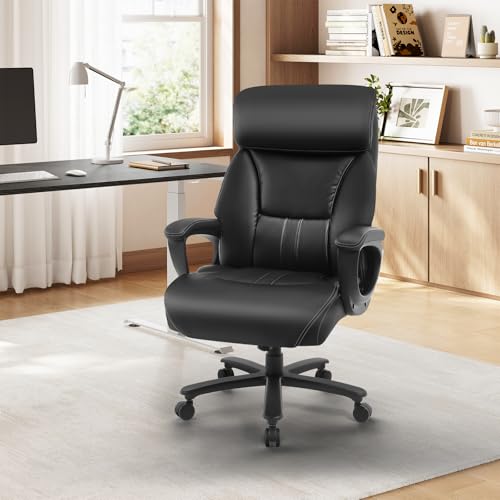 Woltu Ergonomic Office Chair with Headrest and Adjustable Height - Black (chaise de bureau ergonomique avec appui-tête et hauteur réglable)