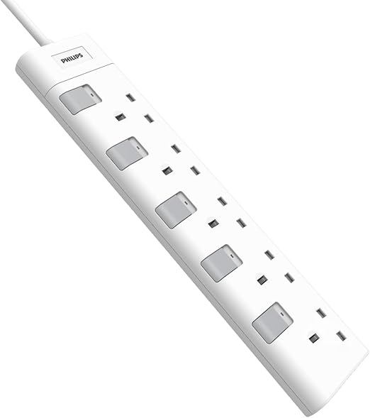 PHILIPS Câble d'extension - CHP3150WA/05-5 Corridor - Blanc - Câble d'alimentation de 2 mètres - Interrupteurs individuels