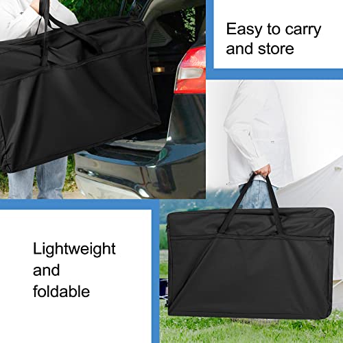 Table de camping Woltu Noir/Blanc - Cuisine de camping pliable avec sac de rangement - 147 x 40 x 111 cm