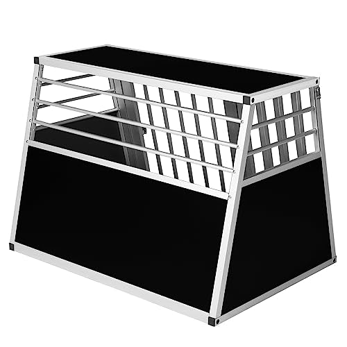 Boîte de transport pour chien Eugad Boîte de transport en aluminium pour chiens de taille moyenne - Gris - 92 x 66 x 65 cm