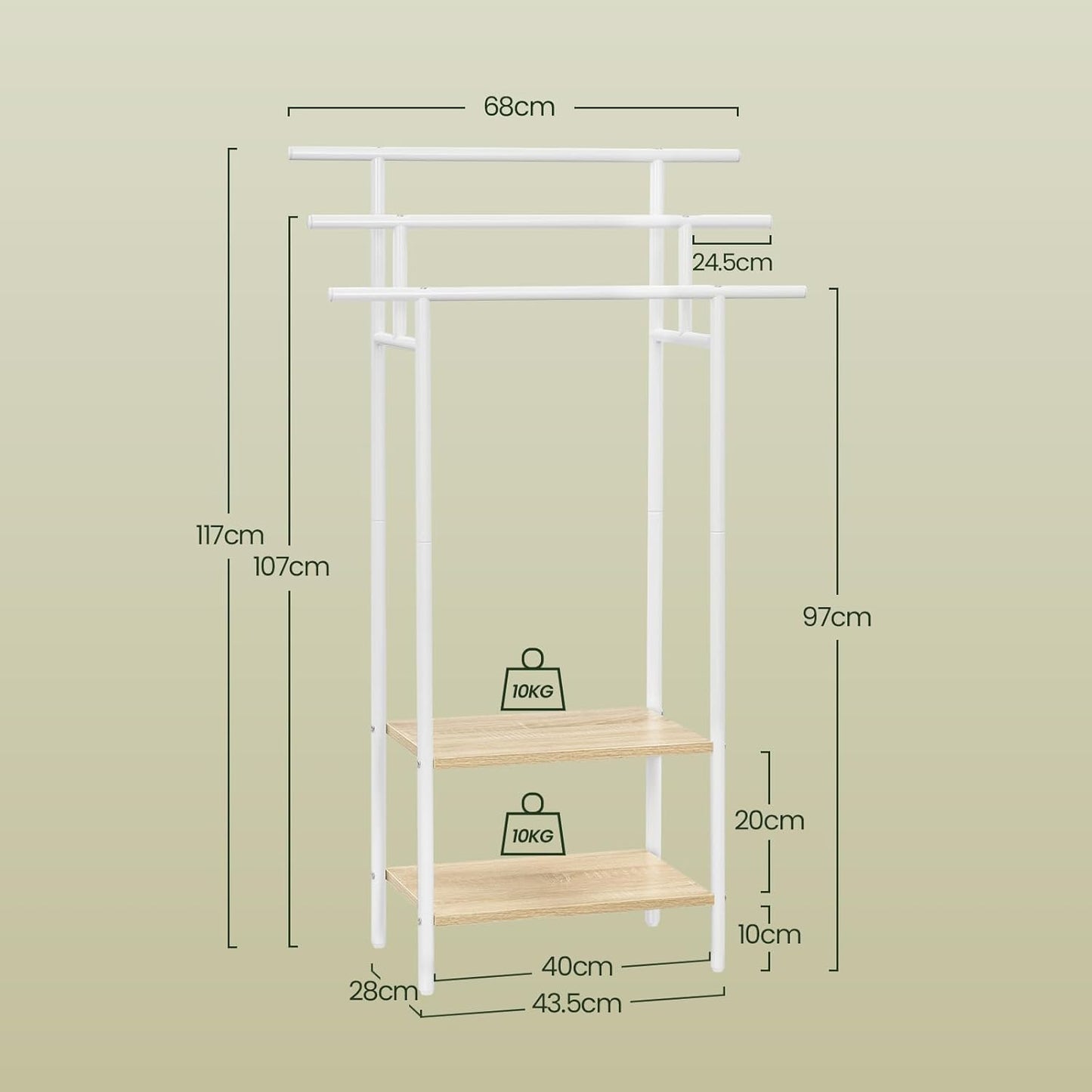 Woltu Banc de rangement avec dossier et coffre à jouets pour enfants Blanc 60 x 25,5 x 55 cm