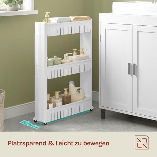 Woltu Kitchen Cupboard Pull-out Shelves with Wheels White 3 Pieces (étagères coulissantes à roulettes pour armoires de cuisine)