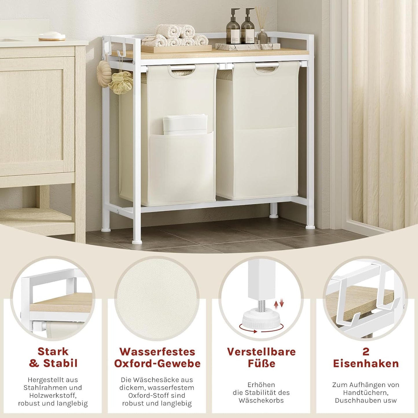 Woltu Dresser 5 Tiroirs Industriel Vintage Marron Noir 100x30 cm