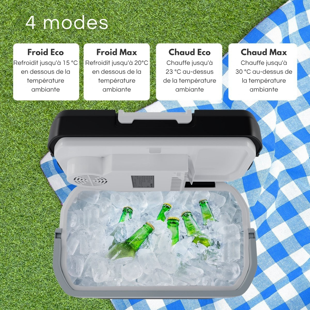 Glacière électrique Auronic - 20L - 12V et 240V - Chaud/ Froid - Noir