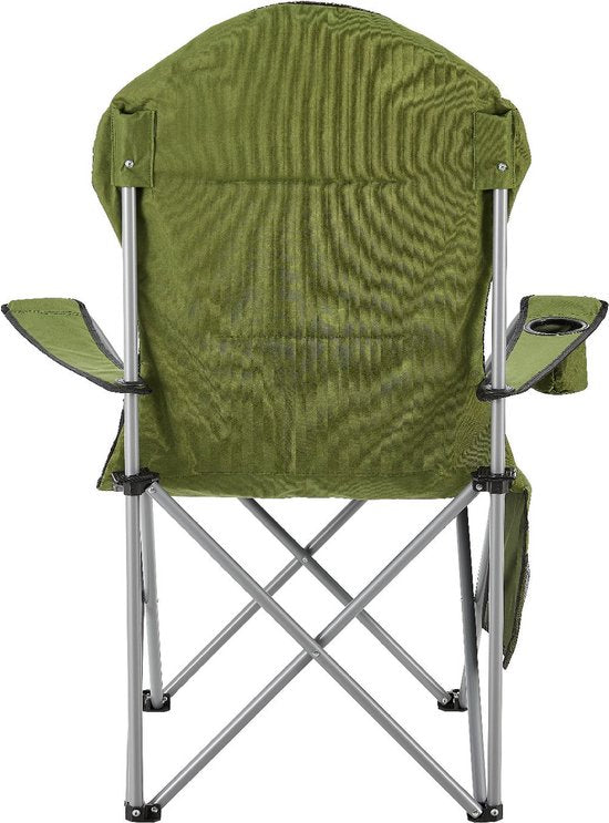Chaise de camping / Chaise pliante Lido - Vert - Sac de rangement inclus