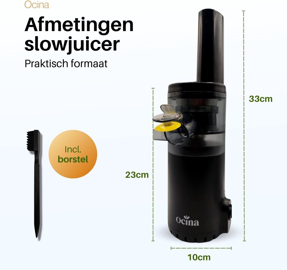 Extracteur de jus compact - Ocina – Fruits et Légumes - Centrifugeuse – Noir