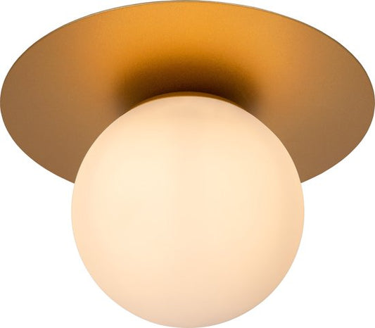 Lucide TRICIA - Plafonnier - Ø 25 cm - 1xE27 - Or mat / Laiton