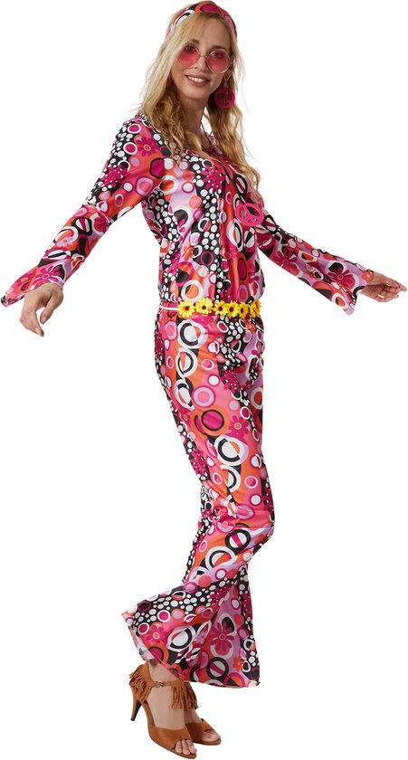 dressforfun - ladies costume hippie flowerpower - L - Costume carnaval - Halloween - Dress up - Party wear - Carnival wear - Party wear