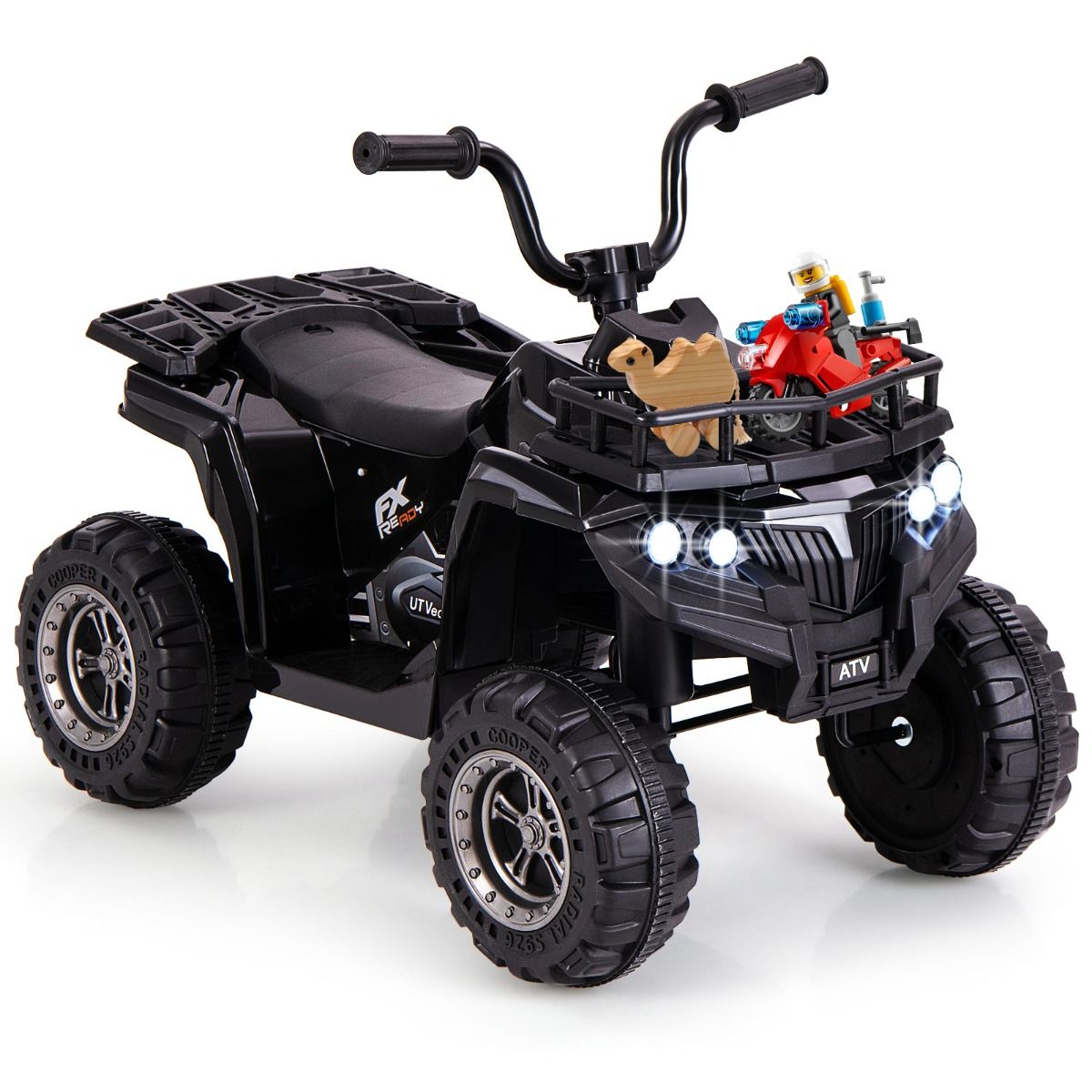 Quad électrique pour enfants Coast - avec lecteur MP3 - marche avant et arrière - noir