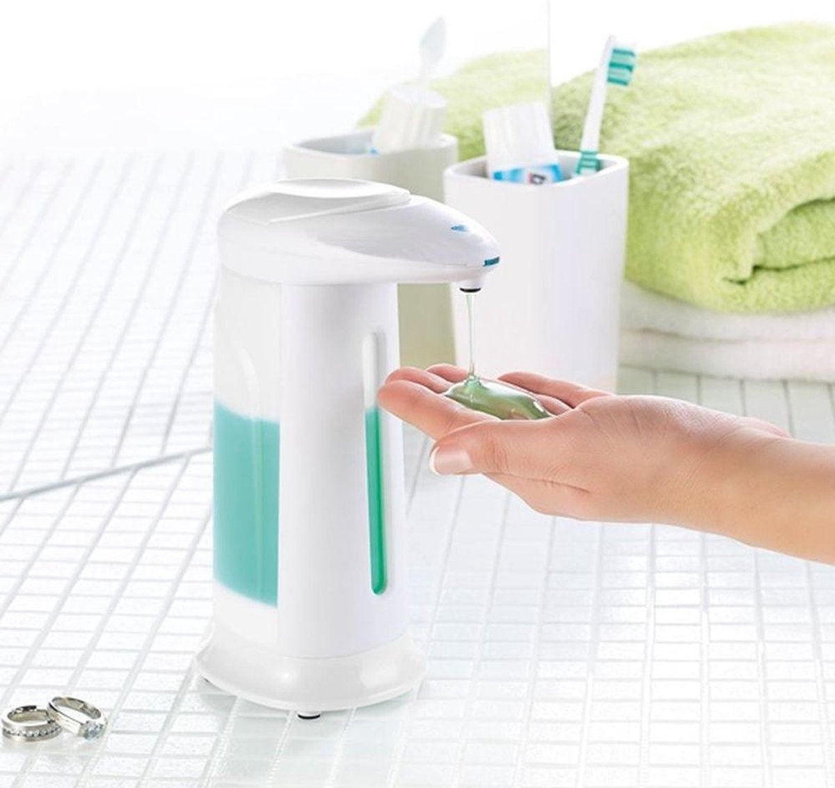 Distributeur de savon avec capteur 330 ml - pompe à savon automatique avec capteur de contrôle infrarouge