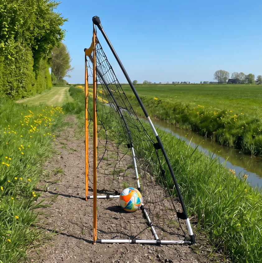 SoBuy But de football - Pop-up - 200 x 140 x 55 cm - Orange