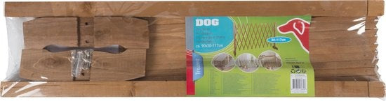 Barrière pour chiens extensible - Maxxpro -extensible de 30 à 117 cm - sans perçage - Barrière pour chiens intérieure et extérieure - Bois