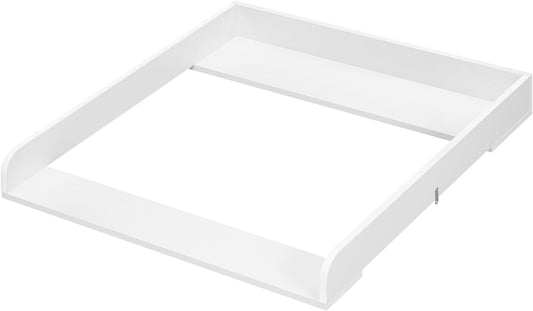 Planche à langer Woltu Blanc - 80 x 78,5 cm - Planche à langer amovible pour commode (46,5-50 cm de profondeur)