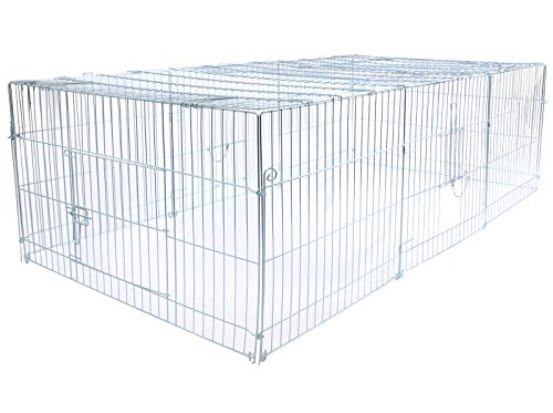 EUGAD Recinto Libero Lapin Run - Métal galvanisé - 180 x 120 x 60 cm