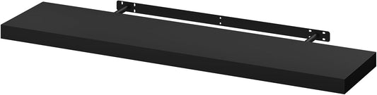 Woltu Étagère murale flottante 100x22.9x3.8 cm - Étagère murale moderne en MDF - Noir