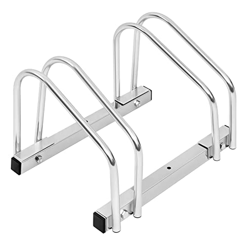 Woltu FZ1132m1 Porte-vélos pour 2 vélos - Acier galvanisé - Argent - 60 x 30 x 20 cm