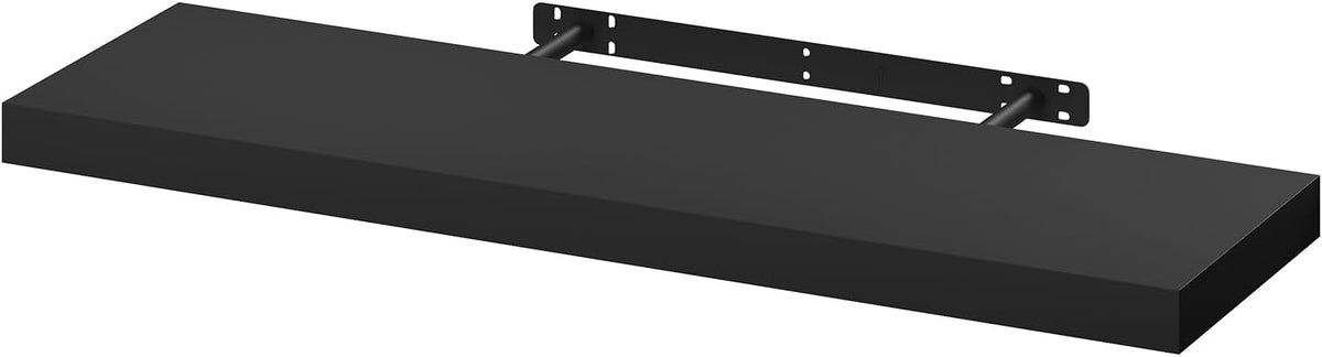 Etagère murale flottante Woltu - 80x22.9x3.8 cm - Noir - Support mural en MDF Moderne et peu encombrant