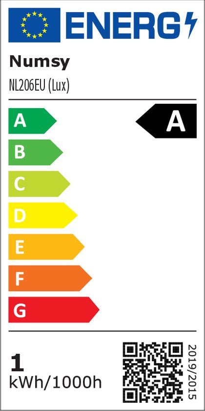 Numsy - Veilleuse automatique pour enfants avec capteur de lumière -14,8x 7,80x 4,3 cm