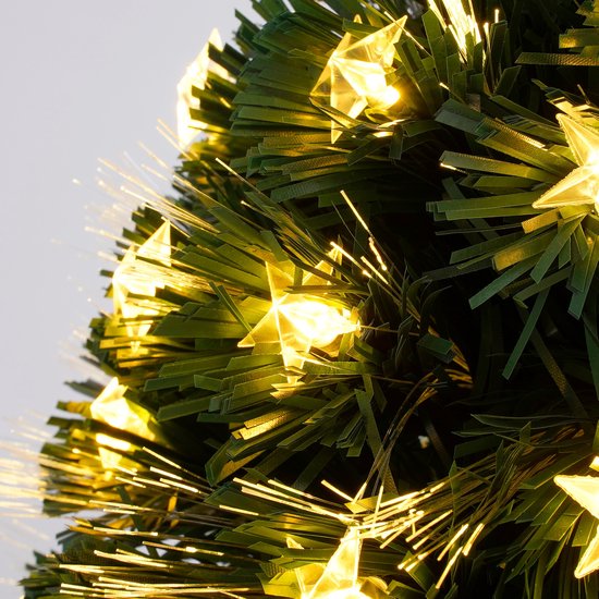 Sapin de Noël artificiel Mercury de Luca Lighting avec éclairage à fibre optique - H 45 x Ø 25 cm - Vert