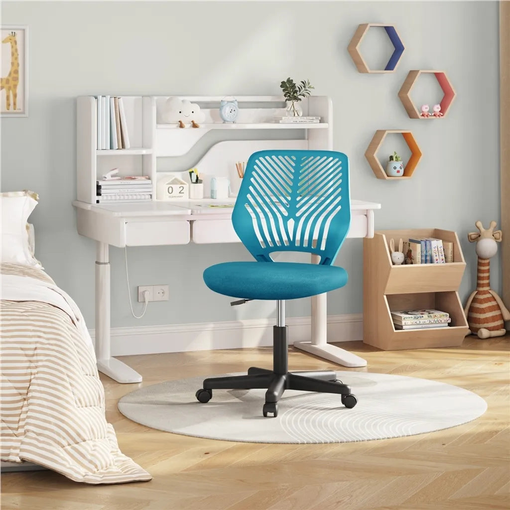 Yaheetech : chaise pivotante sans accoudoirs, turquoise