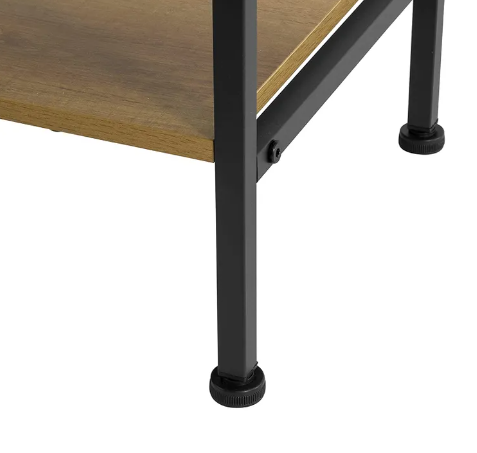 Sobuy Table murale - Avec 3 étagères - Max. 25 kg - Moderne - 120 x 30 x 80 cm
