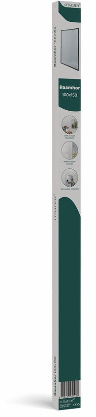 O'DADDY® Window Screen - 100x150 cm - Moustiquaire adaptable - Fibre de verre - Maille métallique - Moustiquaire - Polyvalente et facile à installer - Noir