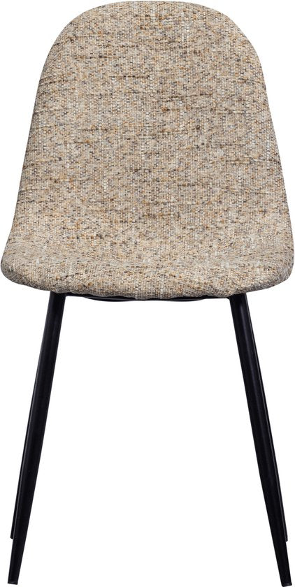 chaise de salle à manger Marije - Chenille - Naturelle - Lot de 4