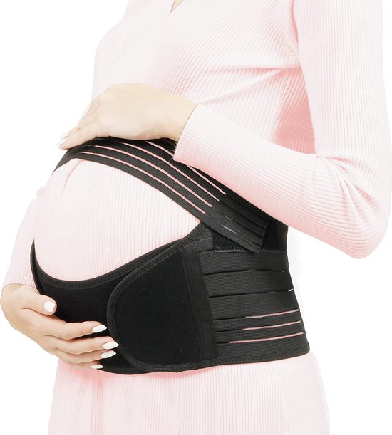 Bande de Maternité L Noir Bande abdominale pendant et après la grossesse Bande de soutien pelvienne