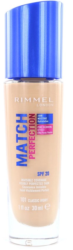 Fond de teint Rimmel Match Perfection - 101 Classic Ivory